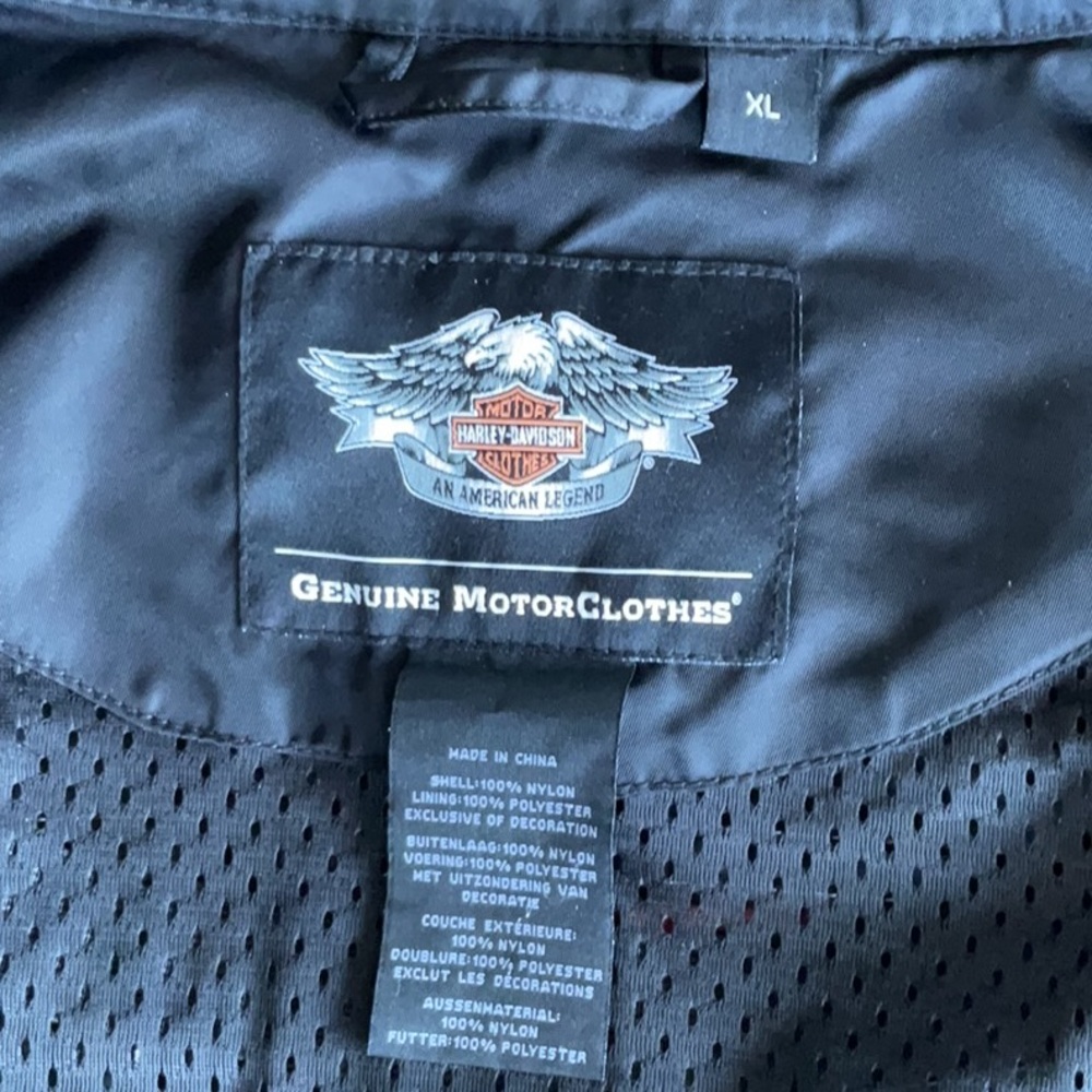 Harley-Davidson Black and Orange Bomber Jacket - Picture 5 of 11